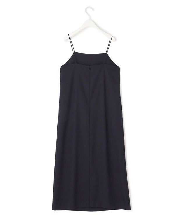 ICB 【接触冷感・UVケア・速乾・洗える】FluidBackSatin キャミソールワンピース ネイビー系