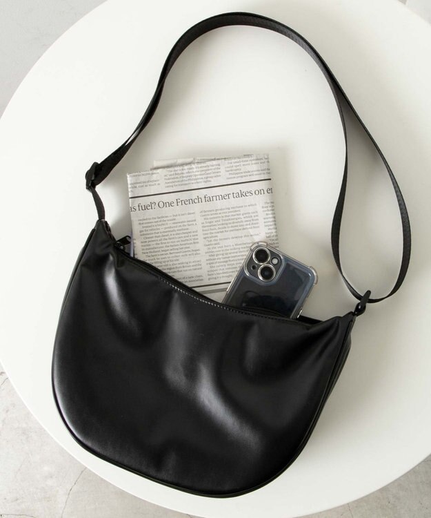 WEGO カラーハーフムーンショルダー ブラックその他