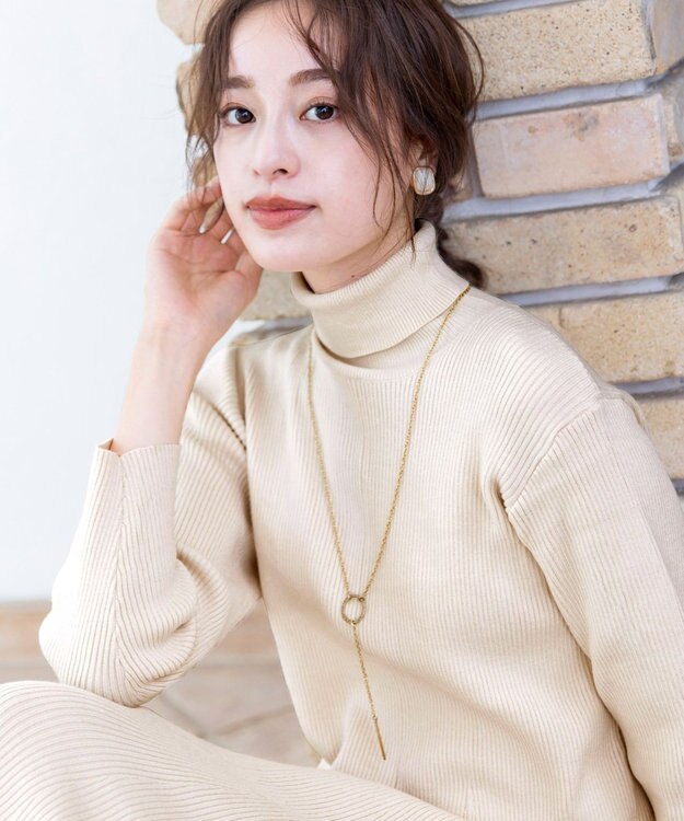 Tiaclasse 【洗える】大人上品なニットカーデ＋ワンピースセット エクリュ