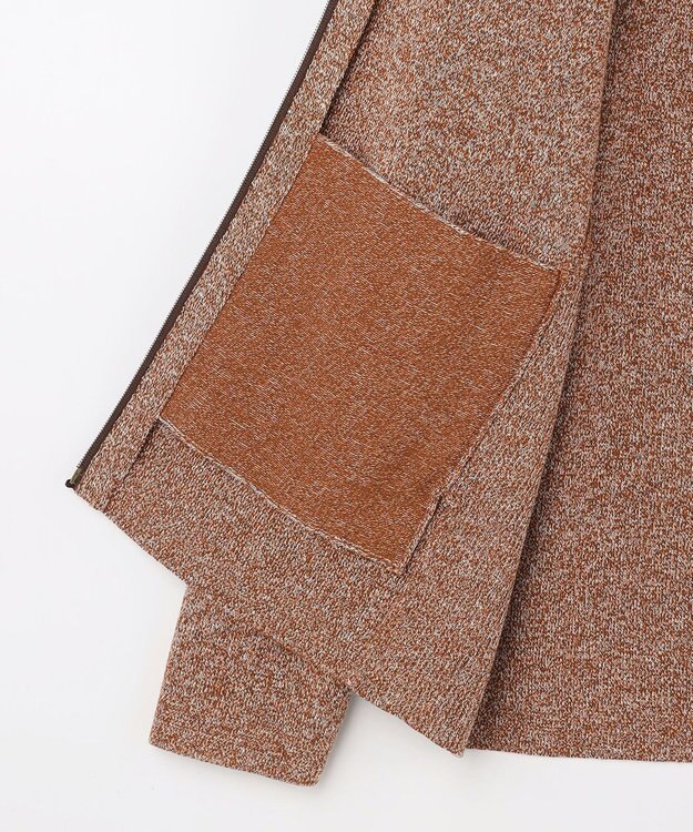 JOSEPH ABBOUD 【イタリア糸使用・伸縮性】マルチカラームリネ ニットブルゾン オレンジ系