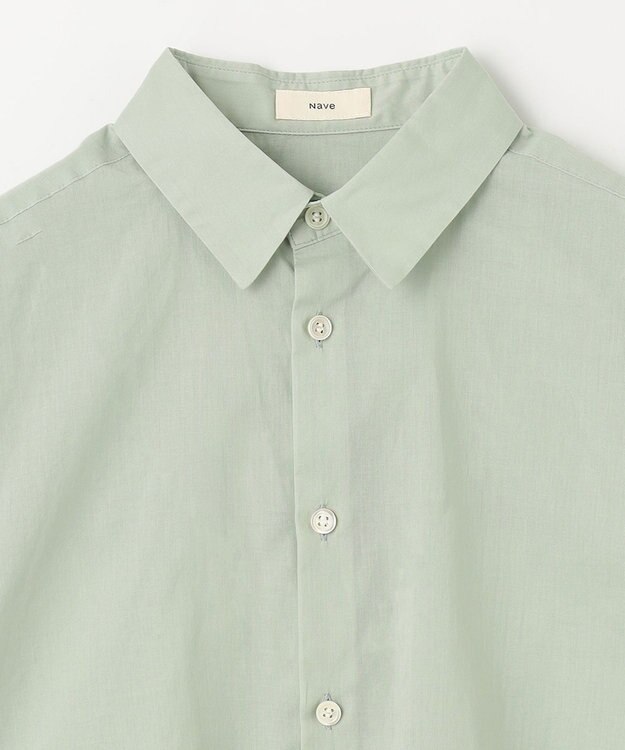 NAVE 【Nave 　洗える】シアークロップド シャツ ライトグリーン系