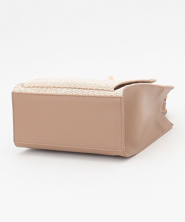 ANY SIS 【美人百花7月号掲載】2WAYバンブーライクハンドルミディ トートバッグ ナチュラル×ベージュ