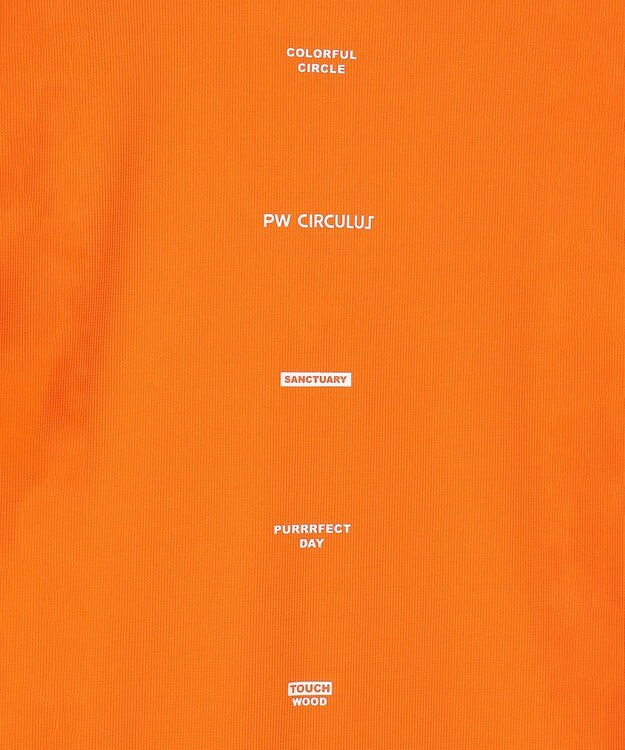 PW CIRCULUS 【MEN】ミニワッフル鹿の子ポロ ゴルフ オレンジ系