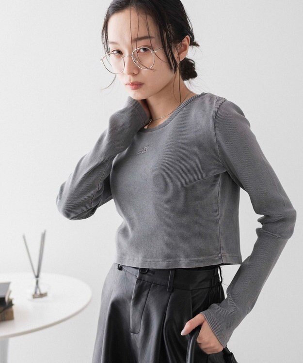 WEGO ヴィンテージウォッシュリブロンT スミクロ