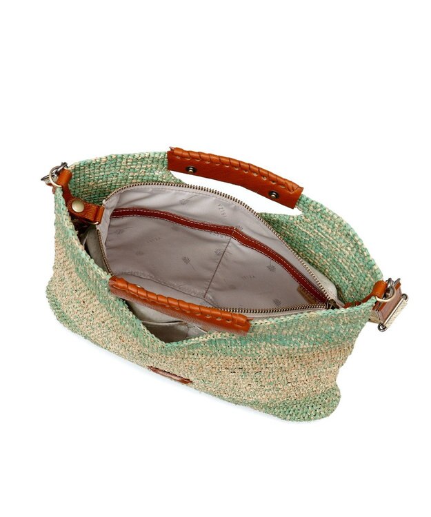 IBIZA ラフィア　2WAYバッグ エメラルドグリーン