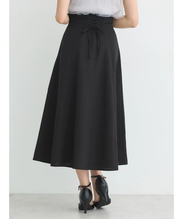 earth music&ecology バックレースアップスカート Black