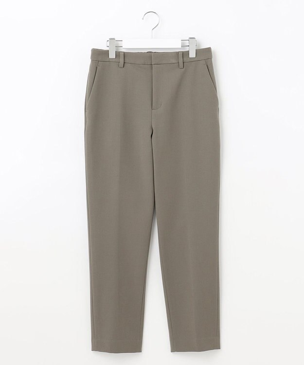 自由区 【裏起毛/撥水加工】TRギャバ テーパードパンツ カーキ系