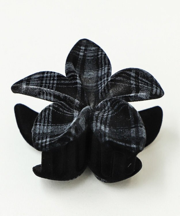 WEGO L総柄フラワーバンス ブラックチェック1