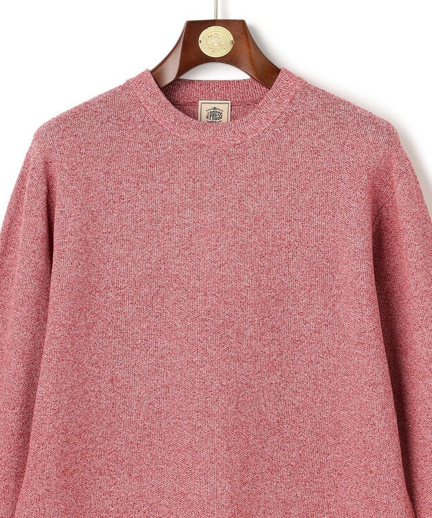 J.PRESS MEN ギマコットンカノコクルーネック ニット レッド系