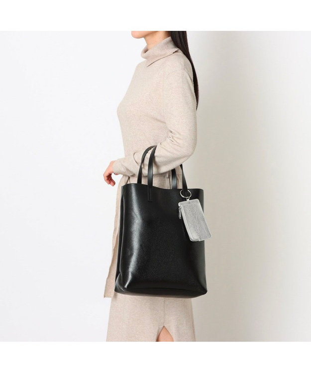 UNBILLION VERYコラボ カシュカシュ cachecache / カードケース付きメタリックトートバッグ ブラック