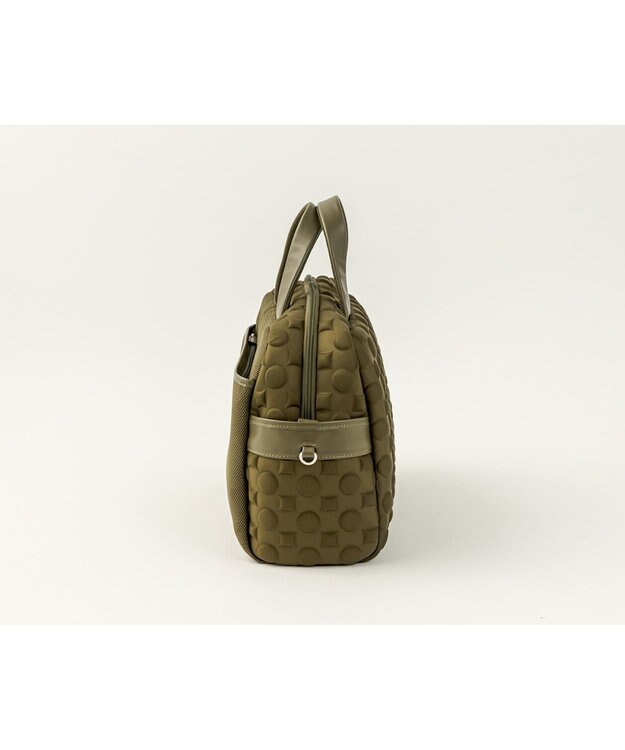 MIYABIYA 【撥水加工】La quoh with kirakaracho 南蛮七宝エンボスボンディング ボストン 鶯(カーキ)