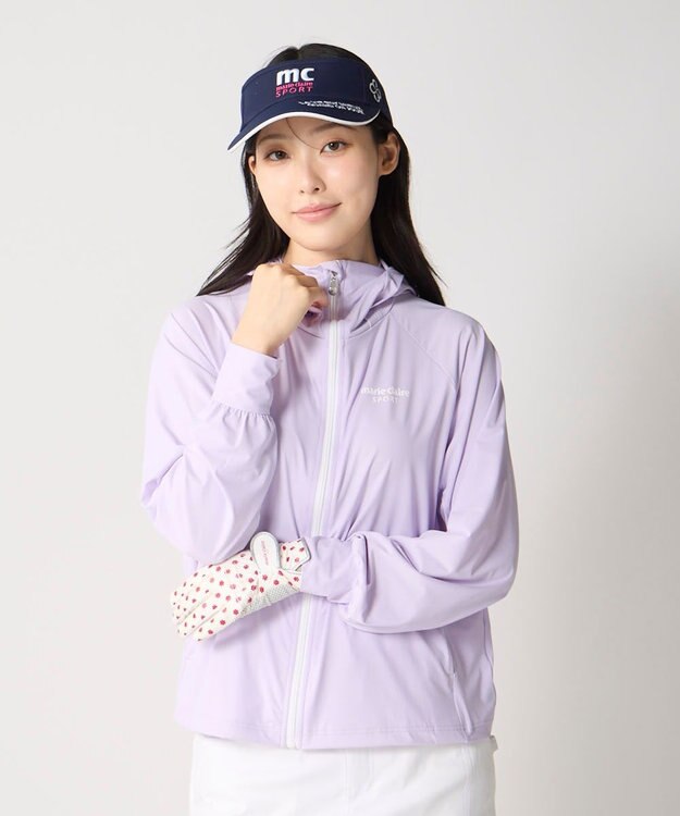 FILA GOLF／marie claire 【marie claire SPORT】スーパーナイロンクール｜フード付きUVラッシュガード ラベンダー
