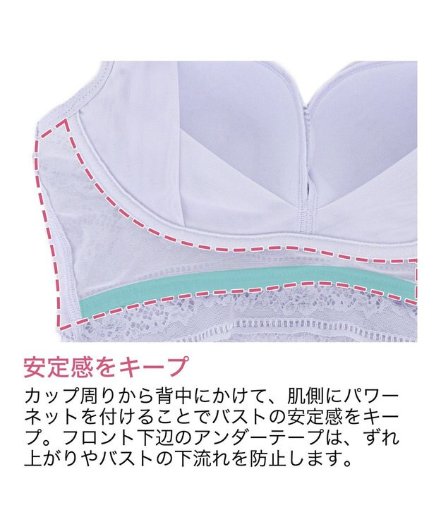 BRADELIS New York 【BRADELIS Me / ノンワイヤー・バストアップ】 Perfumyレーシィブラ24A1 アイスブルー