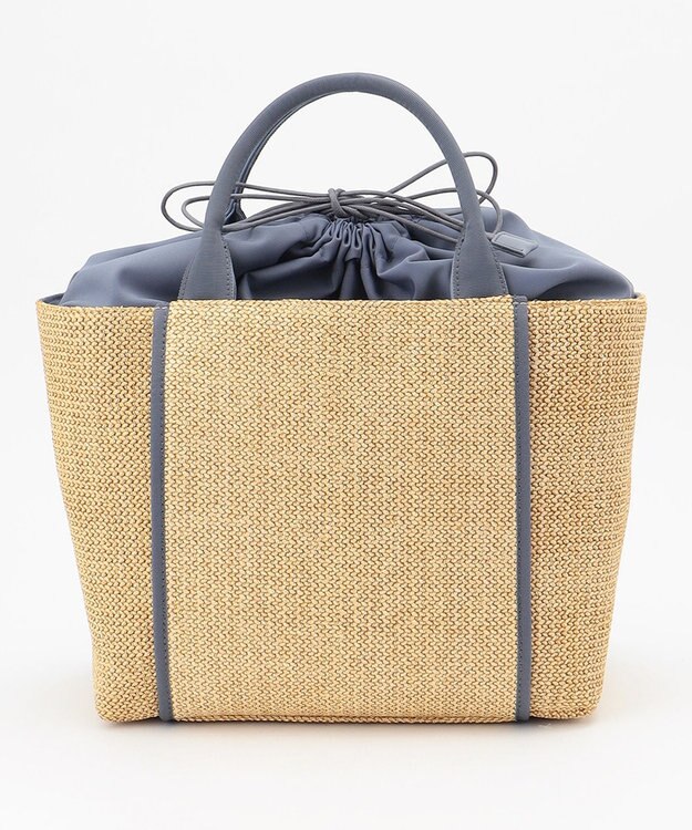 TOCCA TRIM WAVES BASKET かごバッグ スカイブルー系