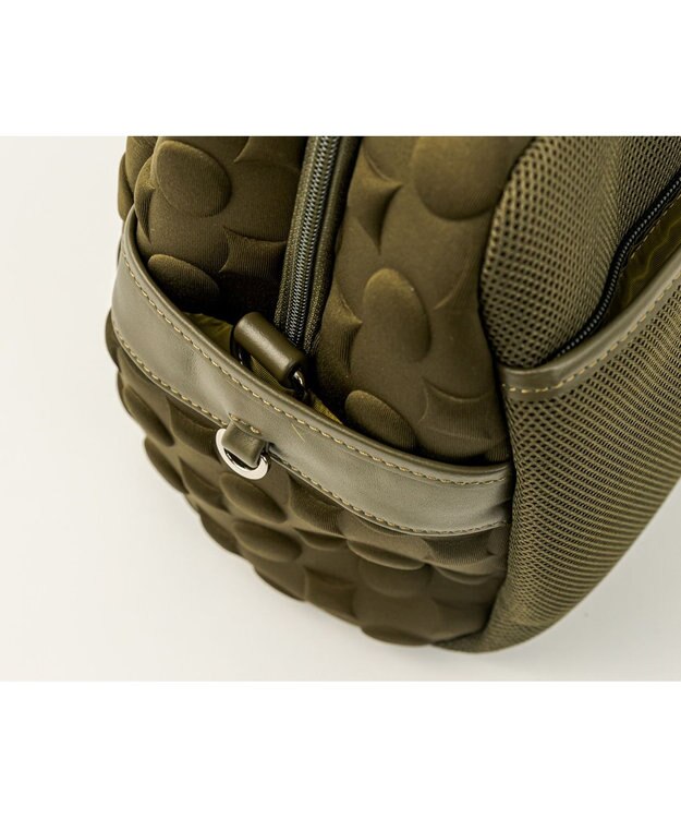 MIYABIYA 【撥水加工】La quoh with kirakaracho 南蛮七宝エンボスボンディング ボストン 鶯(カーキ)