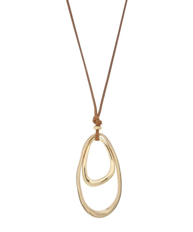 AMERICAN HOLIC ダブルリングネックレス Camel