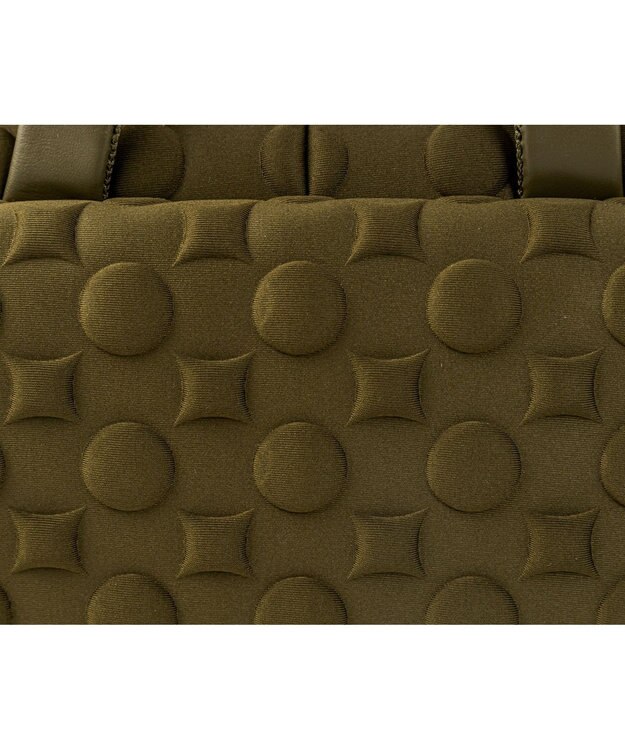 MIYABIYA 【撥水加工】La quoh with kirakaracho 南蛮七宝エンボスボンディング ボストン 鶯(カーキ)