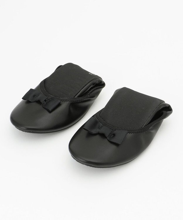 ANY 【トートバッグ付き】コンパクトリボンスリッパ ブラック