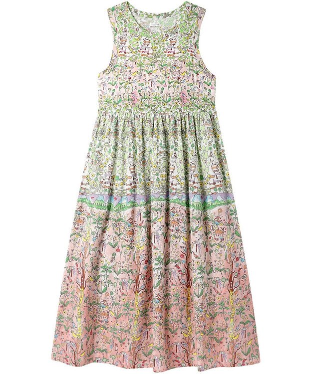 tsumori chisato SLEEP ツモリチサト ワンピース 綿100%(スカート） パッド入り ノースリーブ ロング丈 レディース UNT114 /ワコール メロン