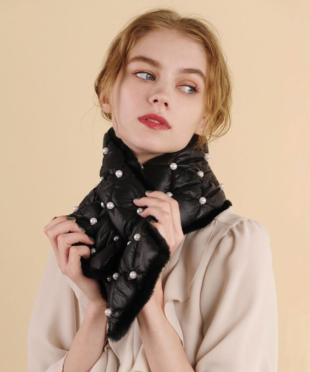 TOCCA 【リバーシブル】PEARL FUR REVERSIBLE TIPPET ティペット ブラック系