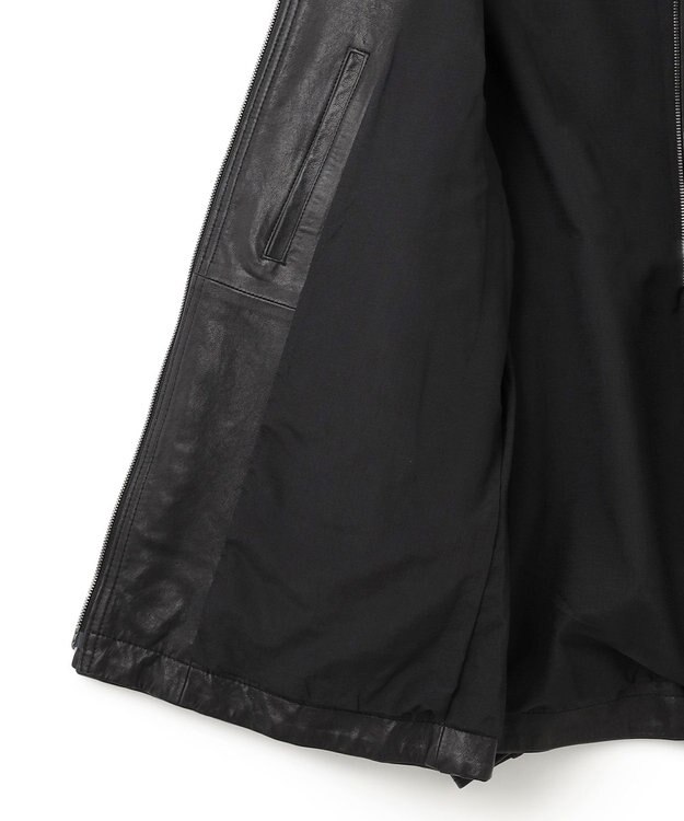 JOSEPH HOMME 新素材【シャツ感覚で羽織れる軽さ】シュリンクエアレザー　ブルゾン ブラック系