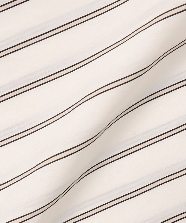 BEIGE， QUARTZ / 側章コンビ ストライプパンツ Black St.