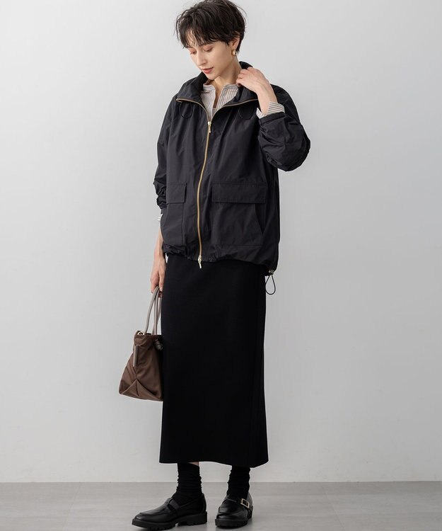 23区 S 【洗える/吊り干しOK】ヴィスコースストレッチ タイトスカート ブラック系