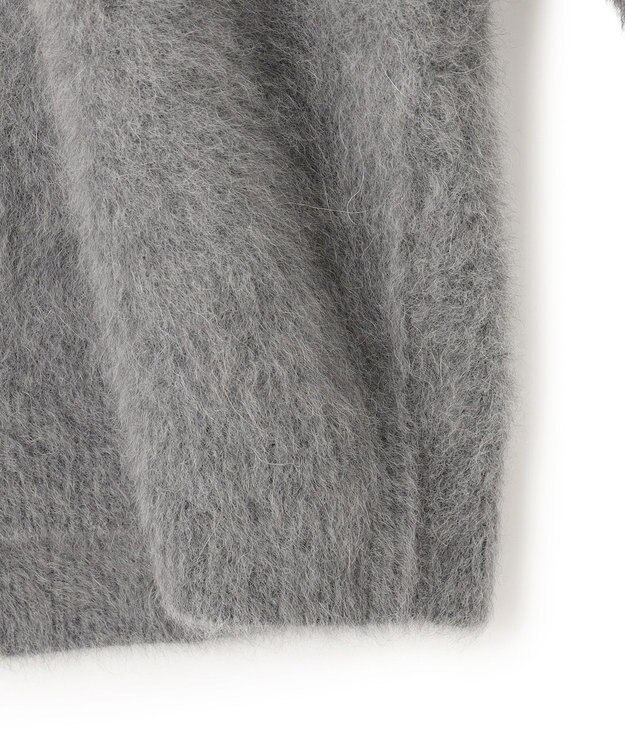 ICB L フォックスアルパカ Vネックプルオーバーニット ライトグレー系