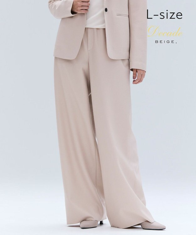 BEIGE， 【Lsize・セットアップ対応】CORBY / ウールイージーワイドパンツ Nude