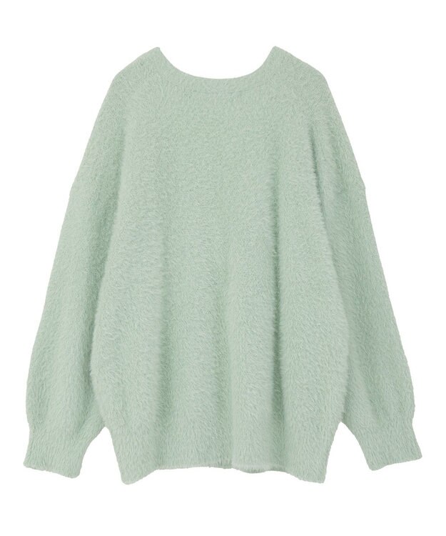 YECCA VECCA ラメシャギーカーディガン Charcoal Gray