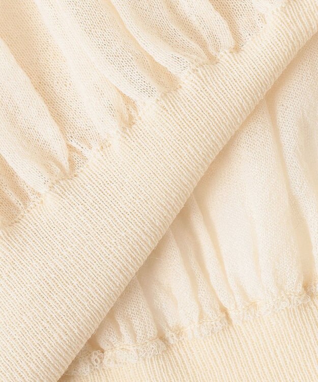 洗える】シアーギャザー ハイネック ニット / 23区