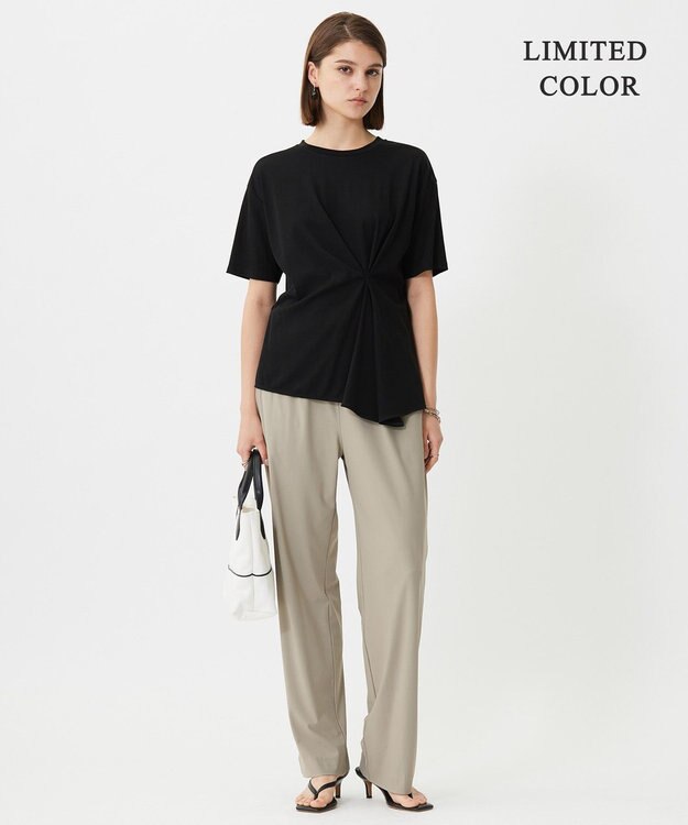 ICB 【WEB限定カラーあり・UVカット・接触冷感・速乾】マットスキューバ セミワイドパンツ クリームブラウン系［WEB限定］