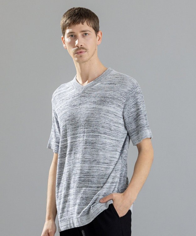 シャイニースラブブークレ ニットTシャツ / JOSEPH HOMME