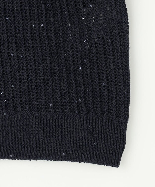 自由区 S 【WEB限定・2点SET・着回し3WAY以上】セットアップニット・スカート ネイビー×ブラック