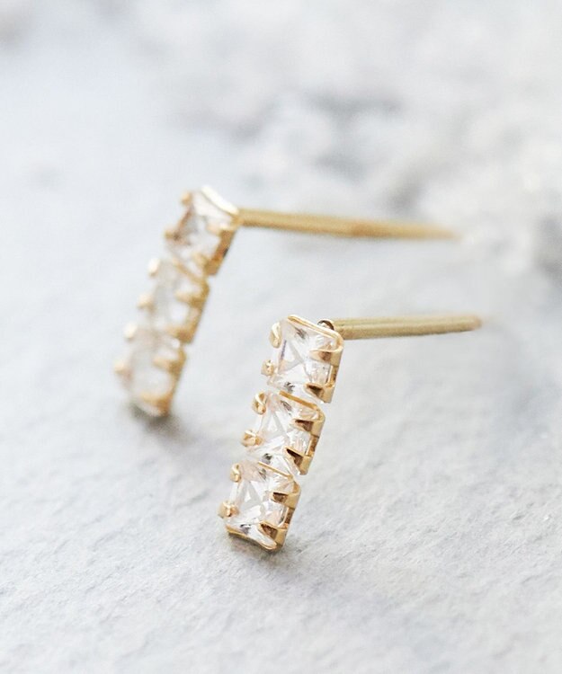 Phoebe 【K10】ストーンバーピアス ゴールド ゴールド