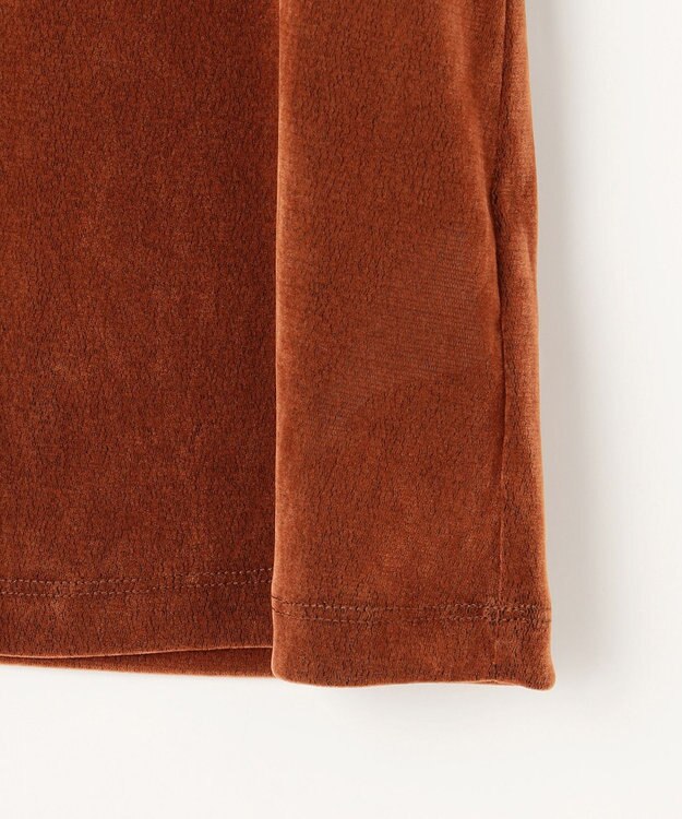 ANY SIS S 【洗える】チュールベロア プルオーバー テラコッタ