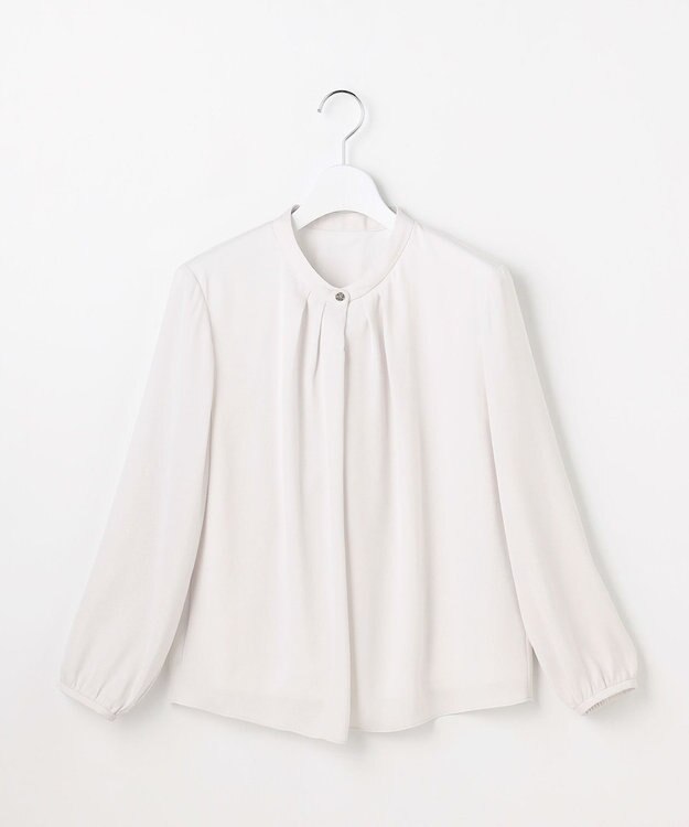 J.PRESS LADIES S バックサテンジョーゼット カットソー ライトグレー系