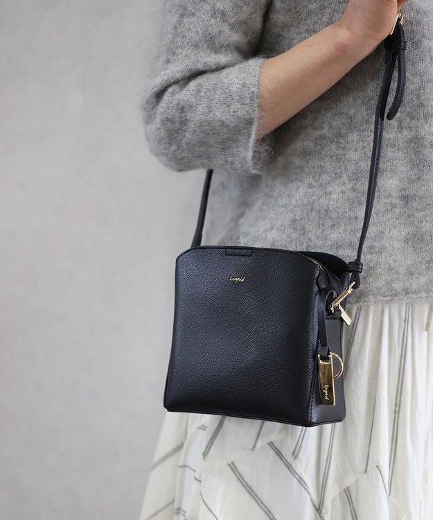 style code 【Ungrid/アングリッド】【WEB限定商品】キーリングチャーム付　ミニショルダーバッグ ブラック