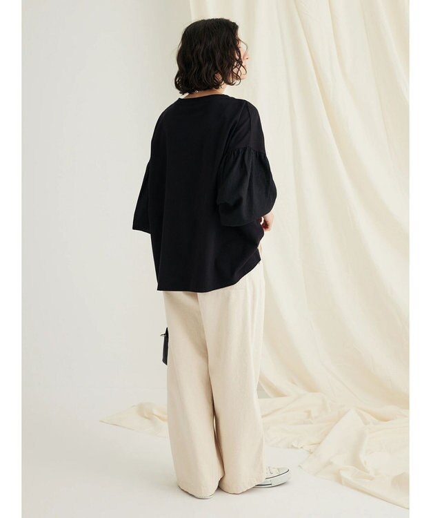 CRAFT STANDARD BOUTIQUE Ｌ／Ｒキャンバスドッキングカットプルオーバー Black