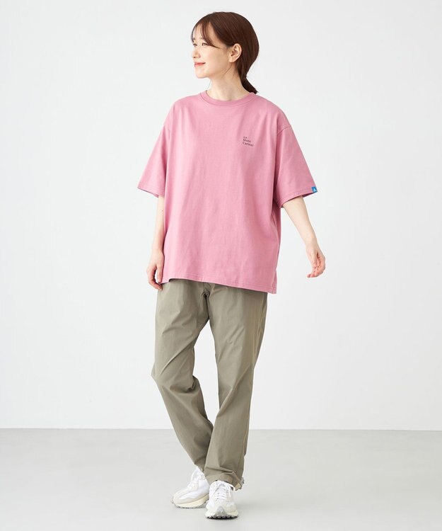 SHARE PARK LADIES 【EC限定カラーあり・UVカット・吸水速乾】カラフルロゴバックプリントＴシャツ ピンク系