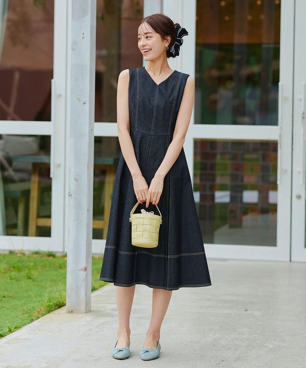 Tiaclasse 【小倉優子さん着用】リボンニットフラットパンプス ミント