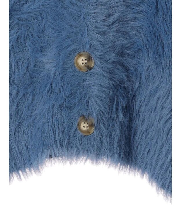 Green Parks ・Ｐｅｔｉｔ　Ｆｌｅｕｒ　シャギーニットカーディガン Blue