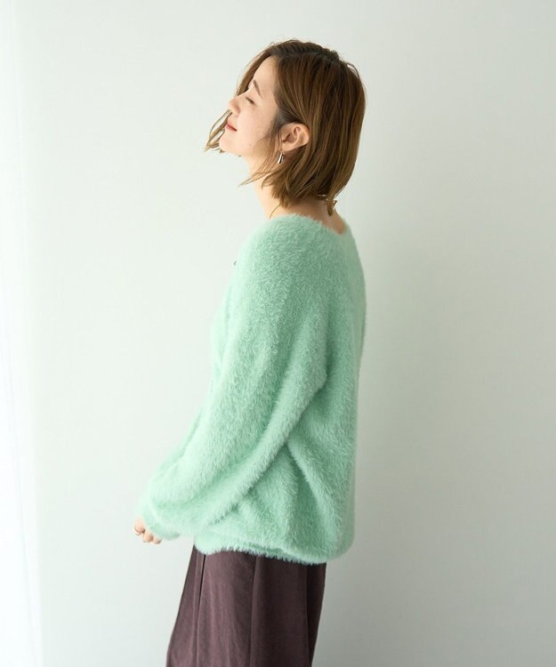 YECCA VECCA ラメシャギーカーディガン Charcoal Gray