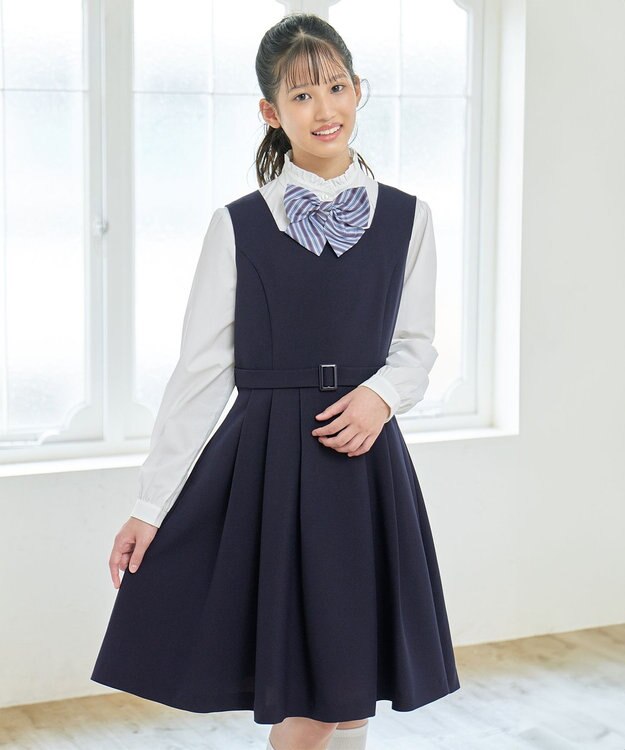 ANY KIDS 【5点セット】ジャケット＋ジャンパースカートセット ネイビー