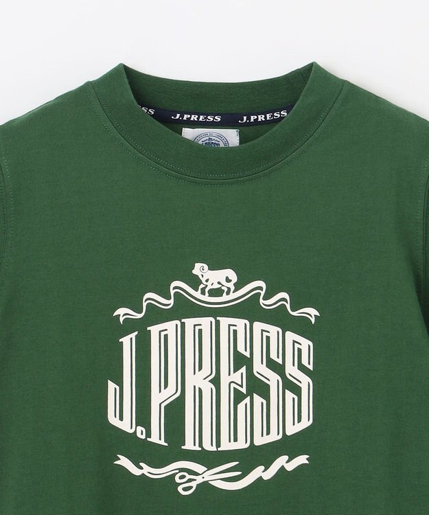 J.PRESS KIDS  【90-130cm】 50/2天竺ロゴＴシャツ カーキ