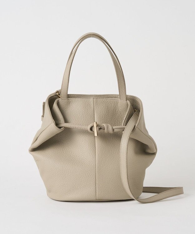 russet レザー2WAYミニトートバッグ(CE-1643) GrayBeige