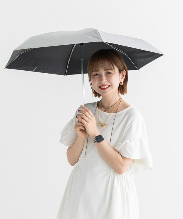 AMERICAN HOLIC 【AH×Wpc.】ポーチ付き折りたたみ傘 Silver