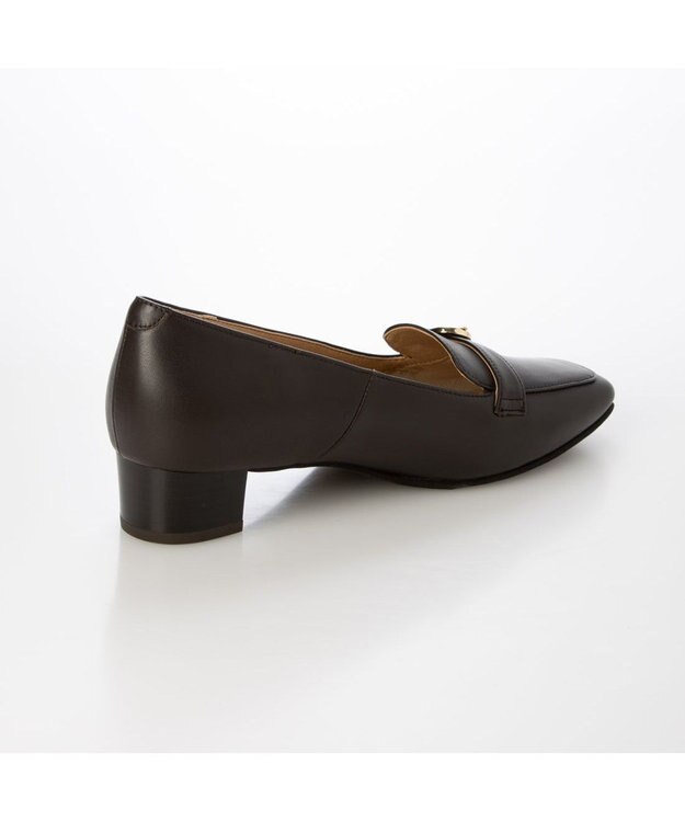 ing <ing>ベルトデザインヒールローファー ダークブラウン