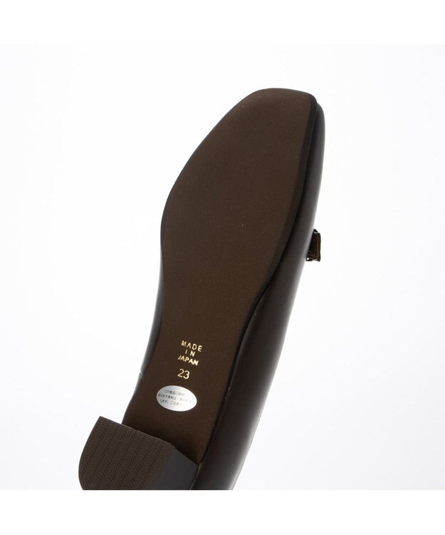ing <ing>ベルトデザインヒールローファー ダークブラウン