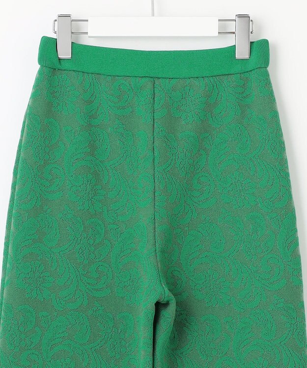 自由区 【Premium Collection】レースジャガードニット パンツ グリーン系